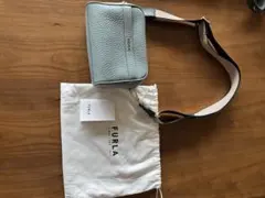 FURLA サコッシュ ライトブルー 保存袋付き
