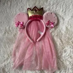 ディズニー リゾート カチューシャ ミニー プリンセス ティアラ リボン付