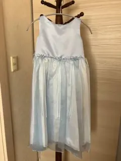 水色 スリーブレス ドレス 7-8歳　130cm