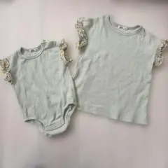 姉妹お揃い　Tシャツ&ロンパース