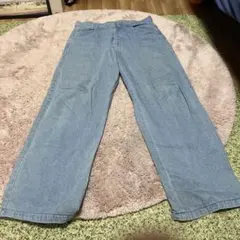 ライトブルーデニム ワイドレッグパンツのサムネイル