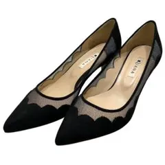 【美品】ダイアナ (24.5) パンプス ヒール メッシュ ポインテッドトゥ