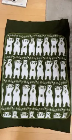 クマ柄 膝掛け56x76cm
