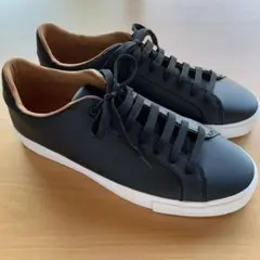 美品　ZARA ブラック　フェイクレザー　スニーカー　42 27.0