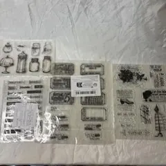 クリアスタンプ4枚　アンティーク