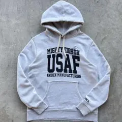 AVIREX パーカー MIGHTY EIGHTH USAF 霜降りグレー M
