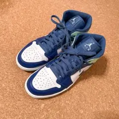 エアジョーダン1 ハイカットスニーカー ネイビー/ミント