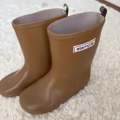 stample キッズ　ブラウン　長靴　レインシューズ　17cm