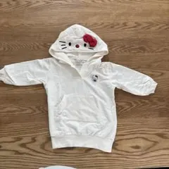 美品　90cm ハローキティ フード付きトレーナー