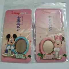 ディズニーストア　七五三 ピン　フォトフレーム　ミッキー　ミニー　ピンバッジ