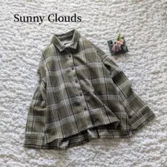 美品【サニークラウズ】Shuttle notesジャズネップなチェックシャツLT
