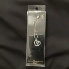 ディズニー ミッキー スワロフスキー使用キーホルダー 水色 新品