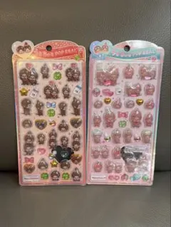 【正規品】モンチッチ うるちゅるポップシール 2枚セット ステッカー ぷっくり
