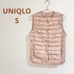 【美品】UNIQLO ユニクロ　ウルトラライトダウンコンパクトベスト　ピンク　S
