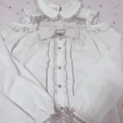 ♡ LIZLISA リズリサ　BIGリボンオープンショルダーブラウス ♡