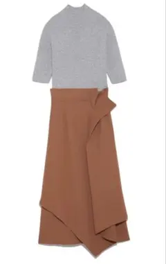 【FRAY I.D】　アシメラップコンビワンピース