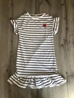 SHEIN ボーダー柄 半袖ワンピース 2-3Yのサムネイル
