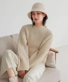 ミックスボトルネックニットＬＳ(LOWRYS FARM)