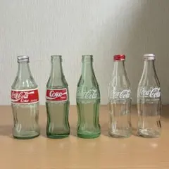 CocaCola コカコーラ クリア ガラス ボトル 空き瓶 セット レアのサムネイル