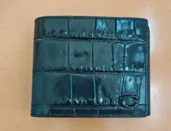 COACH　 二つ折り財布 クロコ型押しのサムネイル