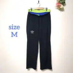 アンブロ ジャージパンツ メンズ ロゴ スポーツ 黒 ブラック M