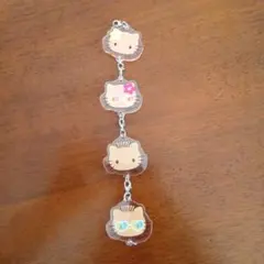 日焼けキティキャラセット　ストラップ