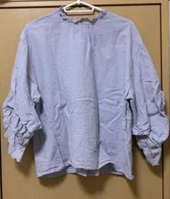 サマンサモスモス前後2WAY 襟レースシャーリング　　　　　　袖タックブラウス