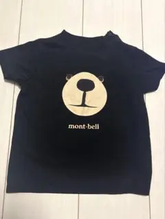 mont-bell クマ顔 黒Tシャツ 100