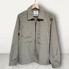 coen チェック柄 ジップアップジャケット