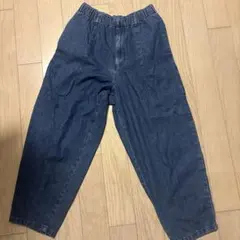 ダークブルー イージーパンツ ゴムウエスト