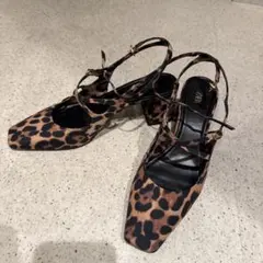 ZARA ザラ　ヒョウ柄　レオパード柄 パンプス サンダル 新品未使用
