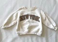 美品 zara ザラ キッズ スウェット トップス トレーナー 100 白