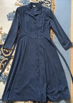 KII by Tahirigo ネイビー シャツワンピース　昭和レトロ