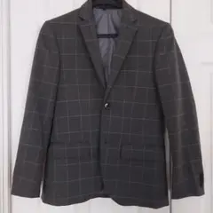H&M グレー チェック柄 テーラードジャケット
