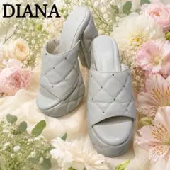 DIANA ホワイトキルティングハイヒールサンダル - メルカリ
