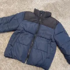 中綿入りダウンコート ネイビー
