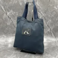 Kitamura キタムラ Kロゴ ミニトートバッグ ネイビー ハンドバッグのサムネイル