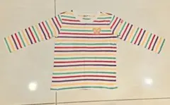 HOT BISCUITS 長袖カットソー 100cm　レインボー　虹　ボーダー