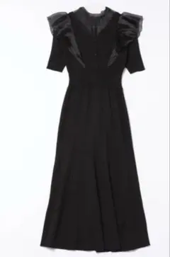 マーキュリーデュオ オーガンジードッキング ラッフル ニットワンピース フリル