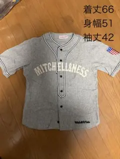 Mitchell & Ness グレー ベースボールシャツ Mのサムネイル