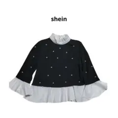 shein パール フリル ペプラム トップス ブラウス