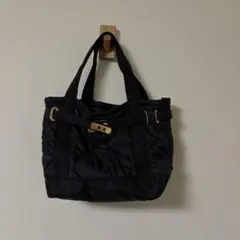 『美品』シータパランティカ　トートバッグ　ナイロン　キルティング　中綿　ブラックのサムネイル