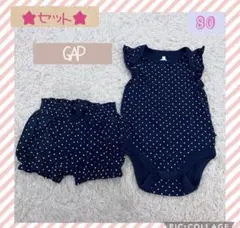 GAP 水玉　ロンパース　ショートパンツセット 80 ズボン
