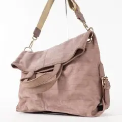 【美品✨】アニヤハンドマーチ ハンドバッグ クロコ型押し レザー ピンクベージュ