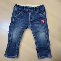 デニムパンツ バス刺繍 95cm未満