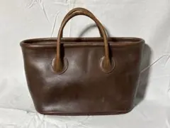 ブラウンレザー トートバッグ ファスナー付き　本革