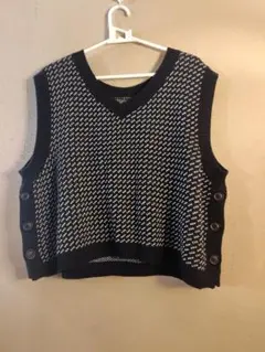 訳ありSM2 Samansa Mos2 サマンサモスモスジャガードニットベスト