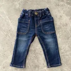 ムージョンジョン　ダークブルーデニムパンツ 80