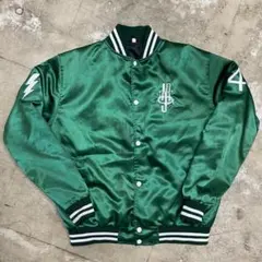 80-90年代 ベースボール ナイロン スタジャン メンズM グリーン