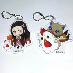鬼滅の刃 竈門禰豆子・嘴平伊之助　ローソン限定アクリルキーホルダー
